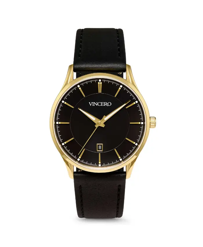 Vincero Gold Onyx Watch